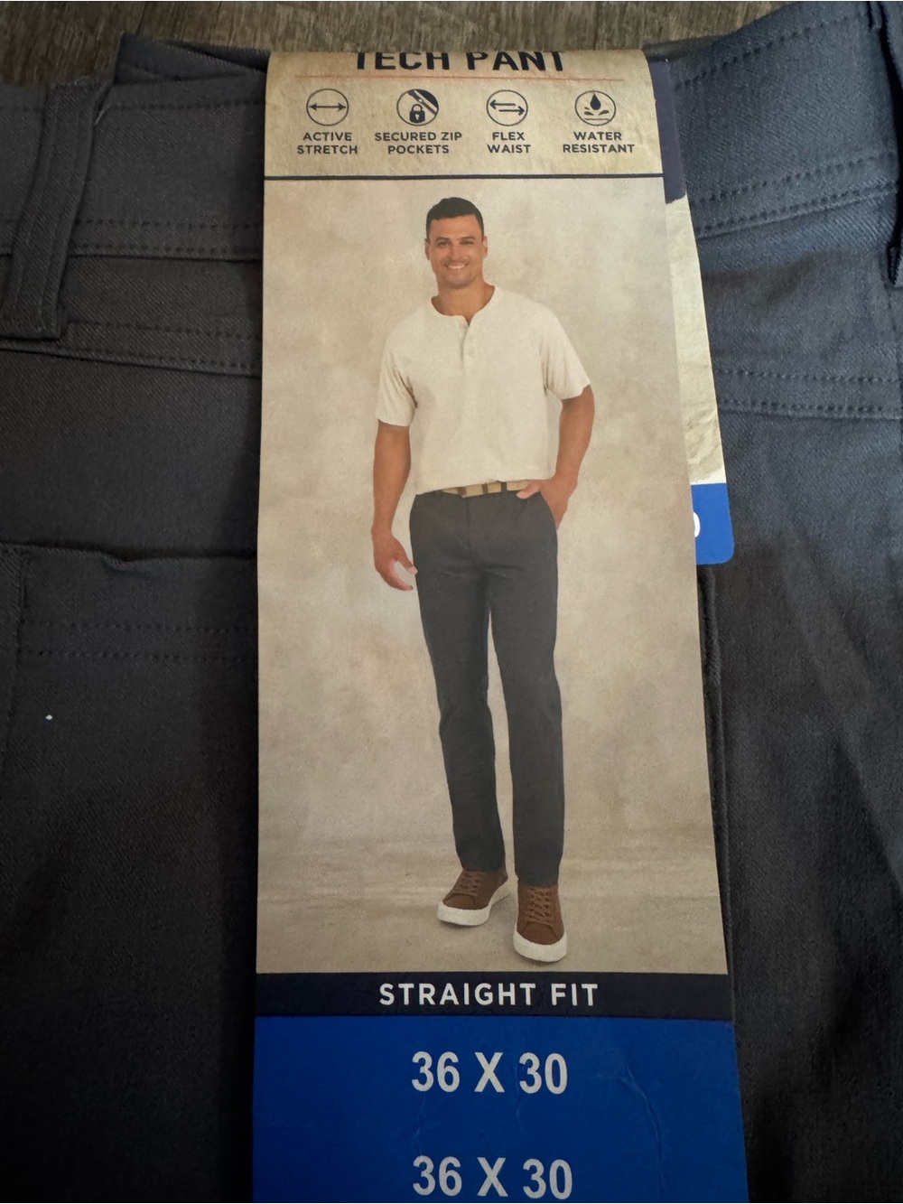 Weatherproof Tech Pant - Men's Straight Fit Grey 36X30 Secure Zip Pockets
